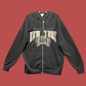 Rue 21 - Men's Long Sleeve Hooded Sweatshirt - Black - Extra Large